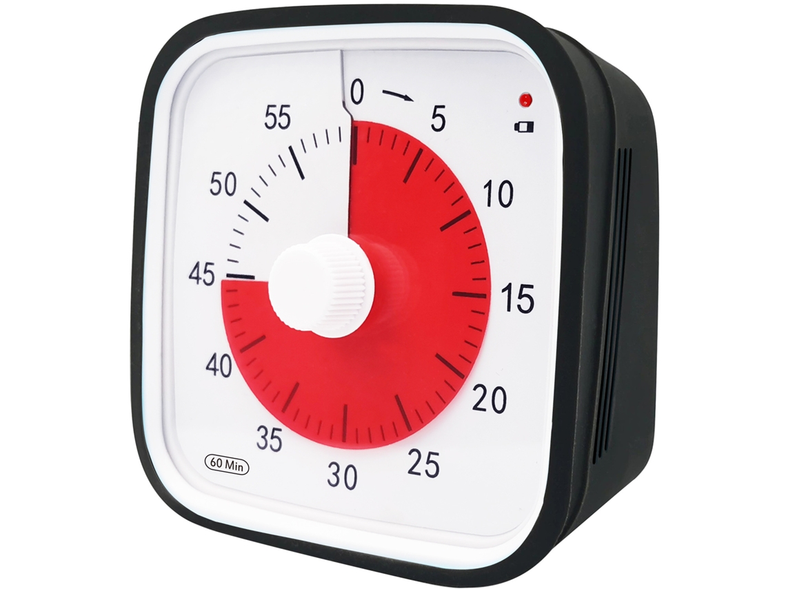 Ferramenta Time Manager Kids Timer de Contagem Regressiva Visual Preto Sala Aula Grande para Crianças e Adultos Relógio D 