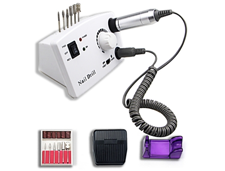 Taladro de uñas de 3 colores 35000RPM para máquina de taladro de manicura eléctrica& Accesorio Con Fresa Lima De Uñas Eléctrica