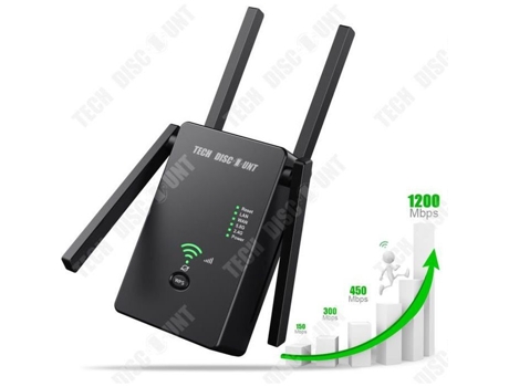 Wireless Router TECH DISCOUNT 1200M 2.4G5G Amplificador de Señal Repetidor Ap Home Wifi Compatible Ligero Portátil