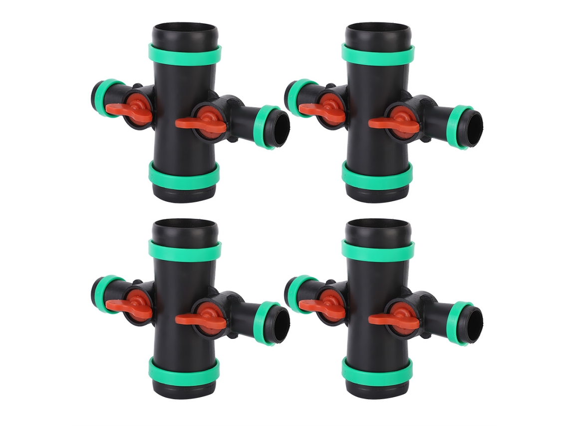 Conector de riego por microaspersión de 4 vías G1''/G2''