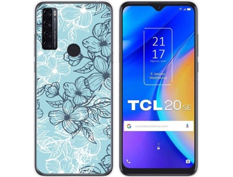 Carcasa TCL 20 SE TUMUNDOSMARTPHONE Dibujos Transparente Flores 03 Multicolor