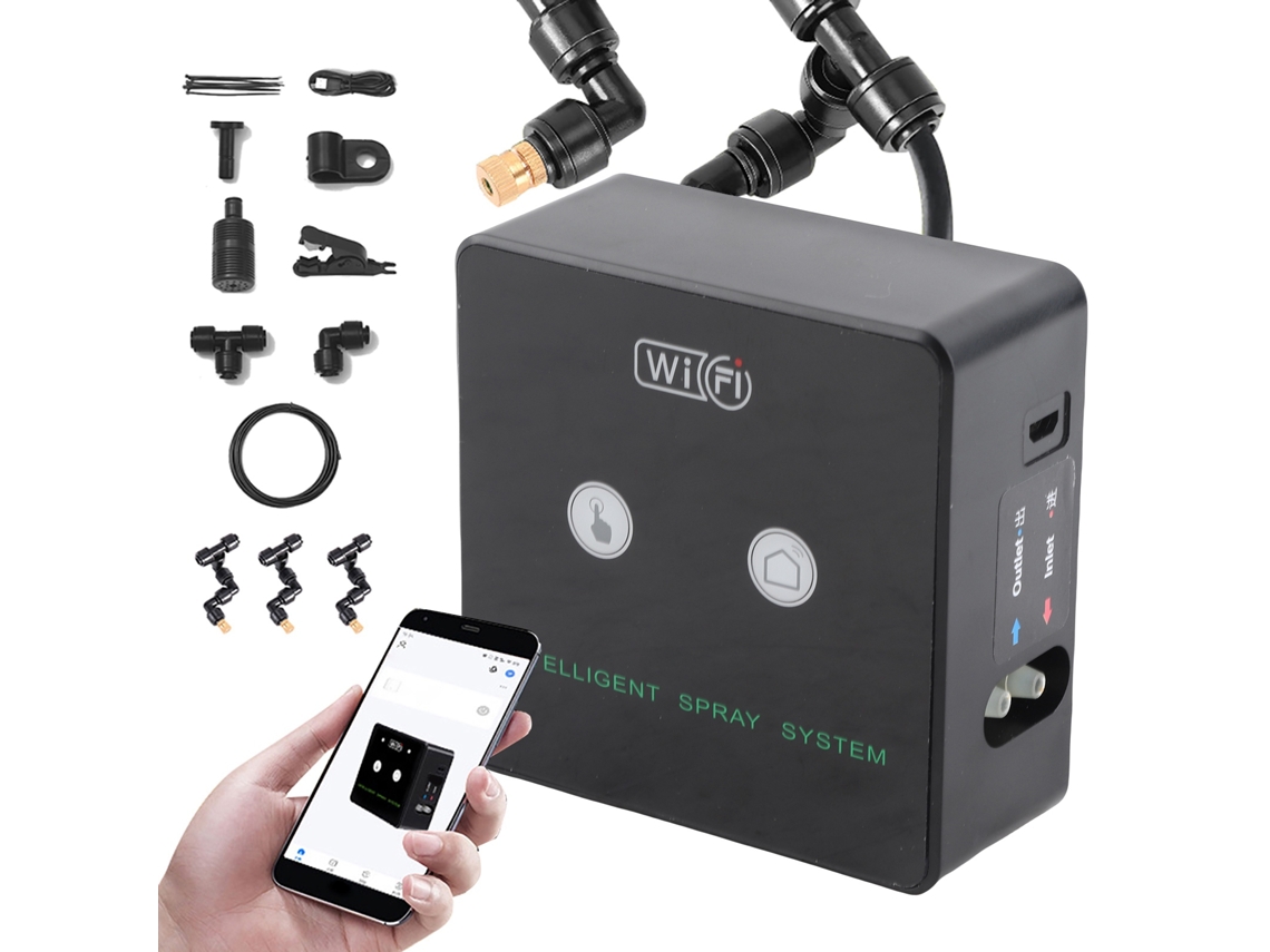Sistema De Nebulización Temporizado Con Wifi Para Terrario De Selva Tropical, Controlado Por Aplicación, Pulverizador Automático Con Boquilla Giratoria De 360°.