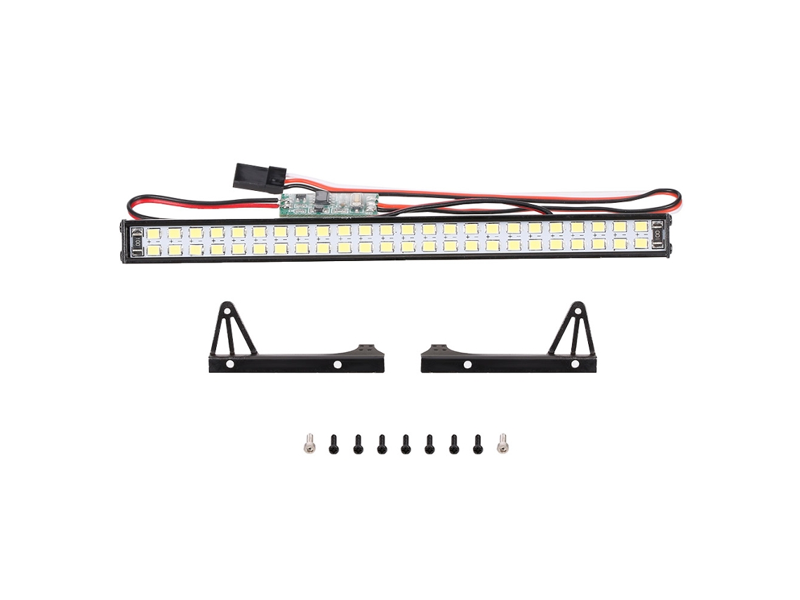 Barra De Luces Led Para Coche De 5,8 Pulgadas Con Control Remoto Y Soporte En L, 48 Led, Compatible Con Axial Scx Trx-4 D90 Hsp Redcat 4wd.