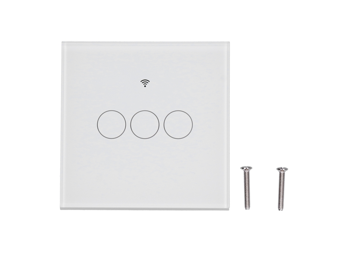 2026 Store-interruptor De Luz Inteligente Tuya Zigbee 3 Canales Eu Control Remoto Touch 100-240v 50/60hz