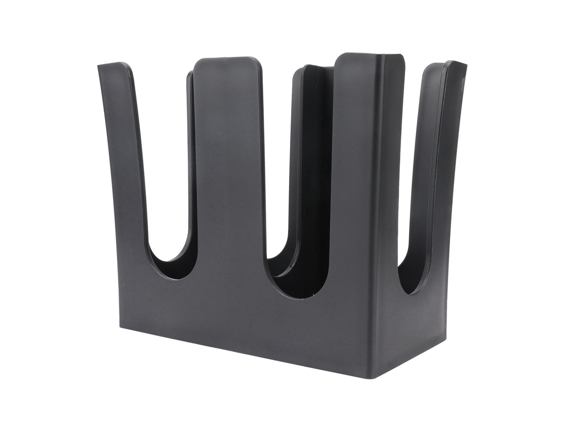 Portavasos Y Tapa De Plástico, Recto, 2 Compartimentos, Organizador De Vasos De Papel, Negro