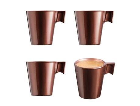 Pack de 4 Tazas LUMINARC (Ø6 x Ø 4 x 6.5 cm - Vidrio)