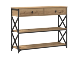 Maison Exclusive - Mesa De Consola Con Cajón Roble Artisan 100 X 28 X 75 Cm