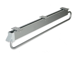 EMUCA Varilla de Trombón para Armario de Gran Fondo Auto- 800- Aluminio Pintado- Acero y Plástico