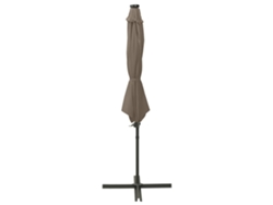 Maison Exclusive - Sombrilla De Jardín Voladiza Con Palo Y Luces Led Taupe 300 Cm