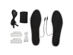 Rebe-plantillas De Calzado Eléctricas Calefactadas 2 Piezas 3 Niveles Ajuste Temperatura Usb Transpirable Para Botas Negro Talla 39‑40