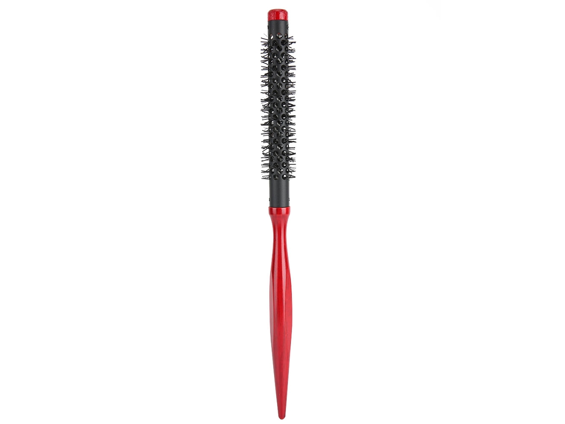 Vlrla-wooden Roller Comb Com Nylon Bristles Para Cabelo Styling