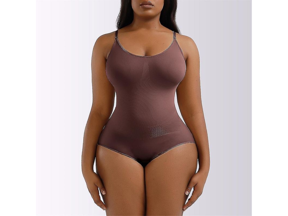 2026-heyshape Bodysuit De Compresión Para Mujer Con Cremallera Sin Costuras Color Negro, Piel Y Marrón