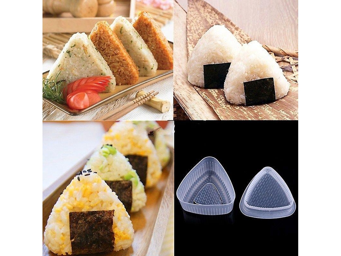 Herramienta De Molde Para Hacer Onigiri Set De 2 Triángulo Para Bento Sushi Material Pp De Calidad Alimentaria 2 Unidades Transparente