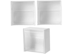 Kit De 3 Organizadores De Parede Para Banheiro Hips, Fácil De Guardar Cotonetes E Batons, Design Simples E Funcional