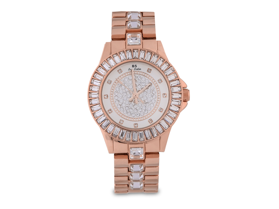 Reloj Analógico De Cuarzo Para Mujer Con Diamantes De Imitación, Brazalete De Aleación De Oro Rosa, Moda De Lujo.