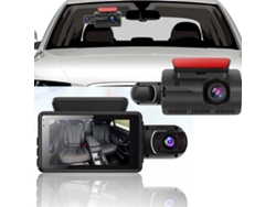 Cámara de salpicadero para coche con pantalla IPS de 3,0 pulgadas, cámara dual delantera y trasera, visión nocturna, Nicecee
