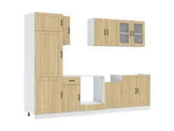 Maison Exclusive - Conjunto De Armarios De Cocina "lucca" De 8 Piezas De Madera De Ingeniería De Roble Sonoma