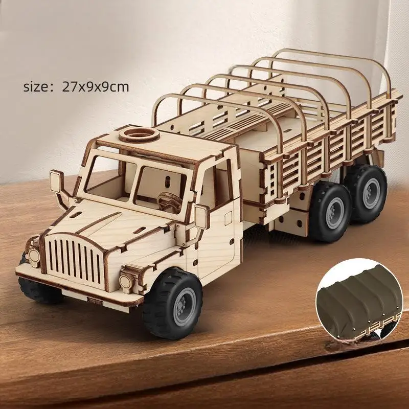 (estilo 1) Kit De Modelo De Coche Mecánico Para Armar, Rompecabezas De Madera 3d