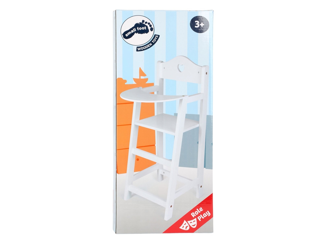 Silla de madera blanca para muñeca Small Foot - Accesorio de mobiliario para muñecas