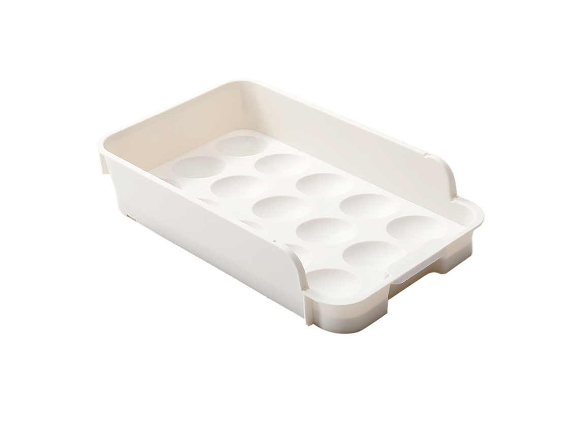 Contenedor De Almacenamiento De Huevos Multiusos Con 15 Cajones Apilables De Gran Capacidad Para El Refrigerador
