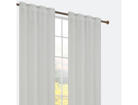 Cortina con clips ocultos 140 x 260 cm Beige - Individual