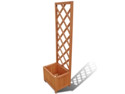 Jardinera De Madera Enrejada, 40 X 30 X 135 Cm