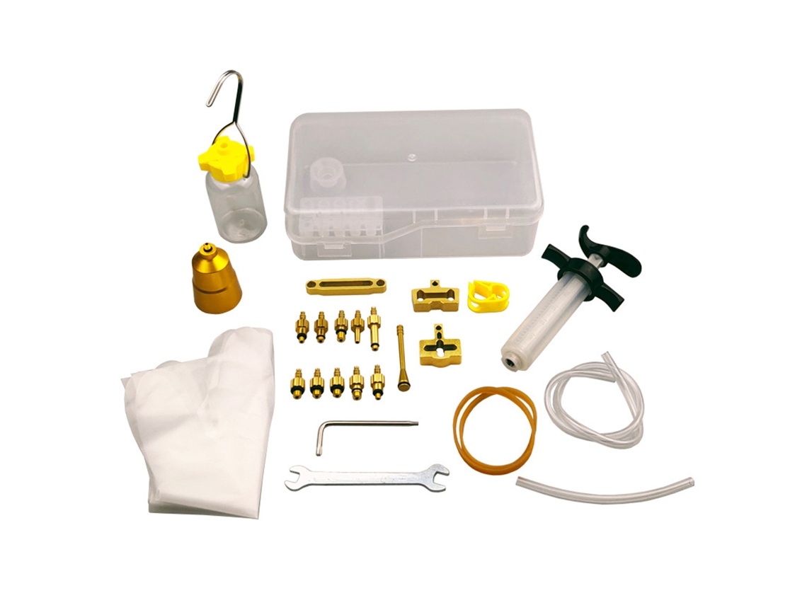 Jinwei-kit De Reparación De Bicicleta Premium Para Purgar Frenos Hidráulicos Con Conectores Metálicos Y Aceite Mineral