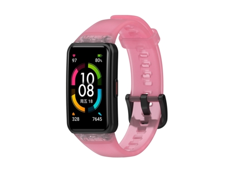 Correa Smartwatch para Honor Band 7 TPU Transparente (Rosa)