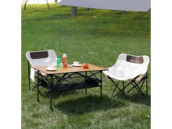 Negra Xmund Mesa Plegable Camping 95x55cm Bolsillos Malla Portátil Exteriores Ligera Bolsa Transporte Picnic Barbacoa Cocina Festivales Playa Hogar