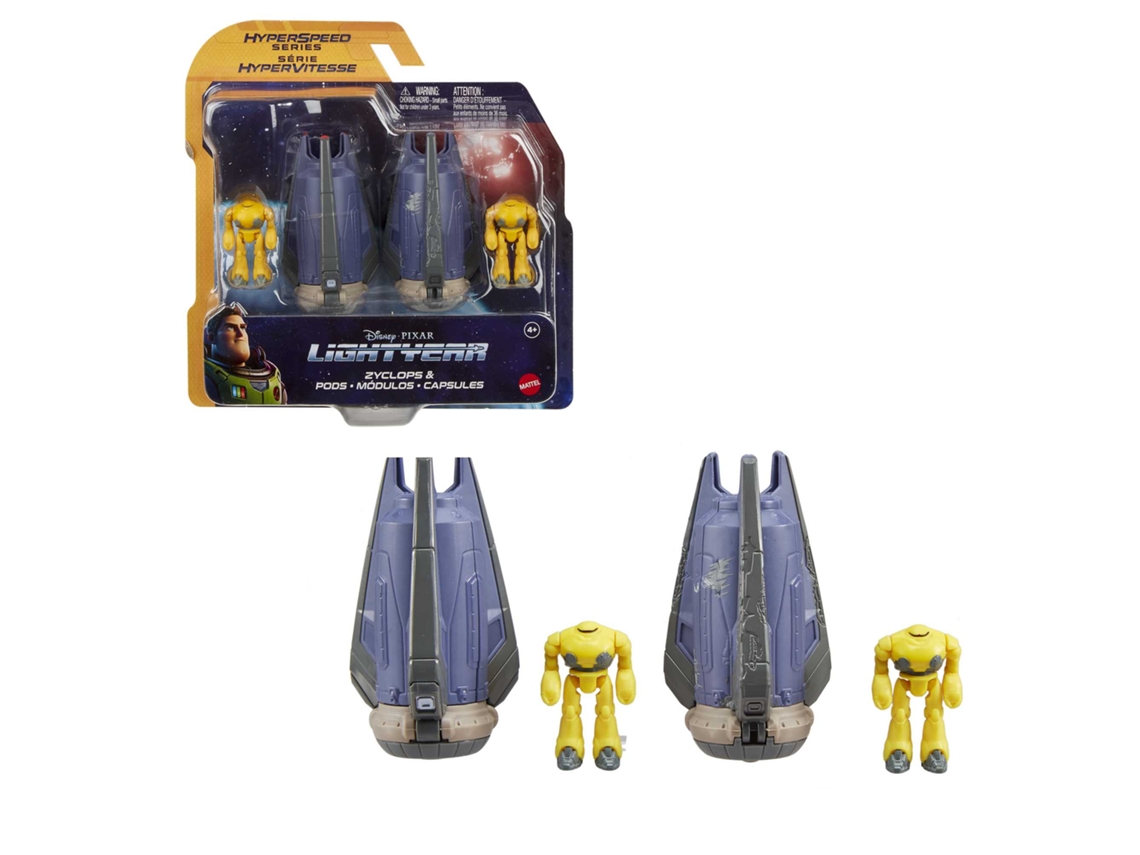 Disney Pixar Lightyear Cyclops con nave enemiga Figura con nave de juguete, regalo para niños y niñas +4 años