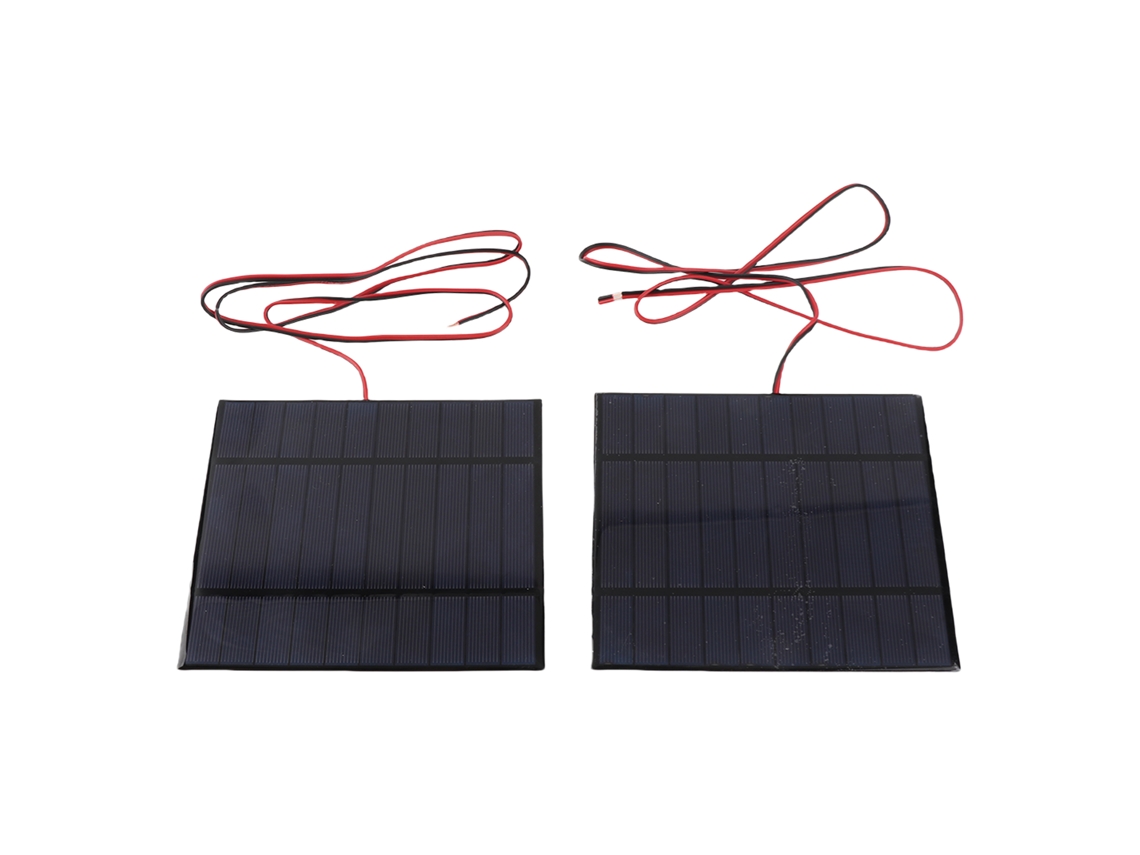 2 Módulos De Panel Solar De Silicio Policristalino De 5 V Y 500 Ma Con Cable De 100 Cm Para Proyectos De Bricolaje.
