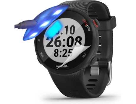 Kit de 4 Protectores de Pantalla Hidrogel para Garmin Forerunner 45 Flexshield con Lámpara UV