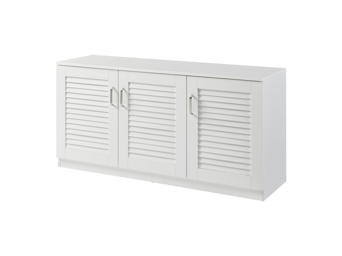 Mueble zapatero Løten 6 compartimentos para 12 pares MDF 62 x 125 x 36 cm - Blanco [EN.CASA]