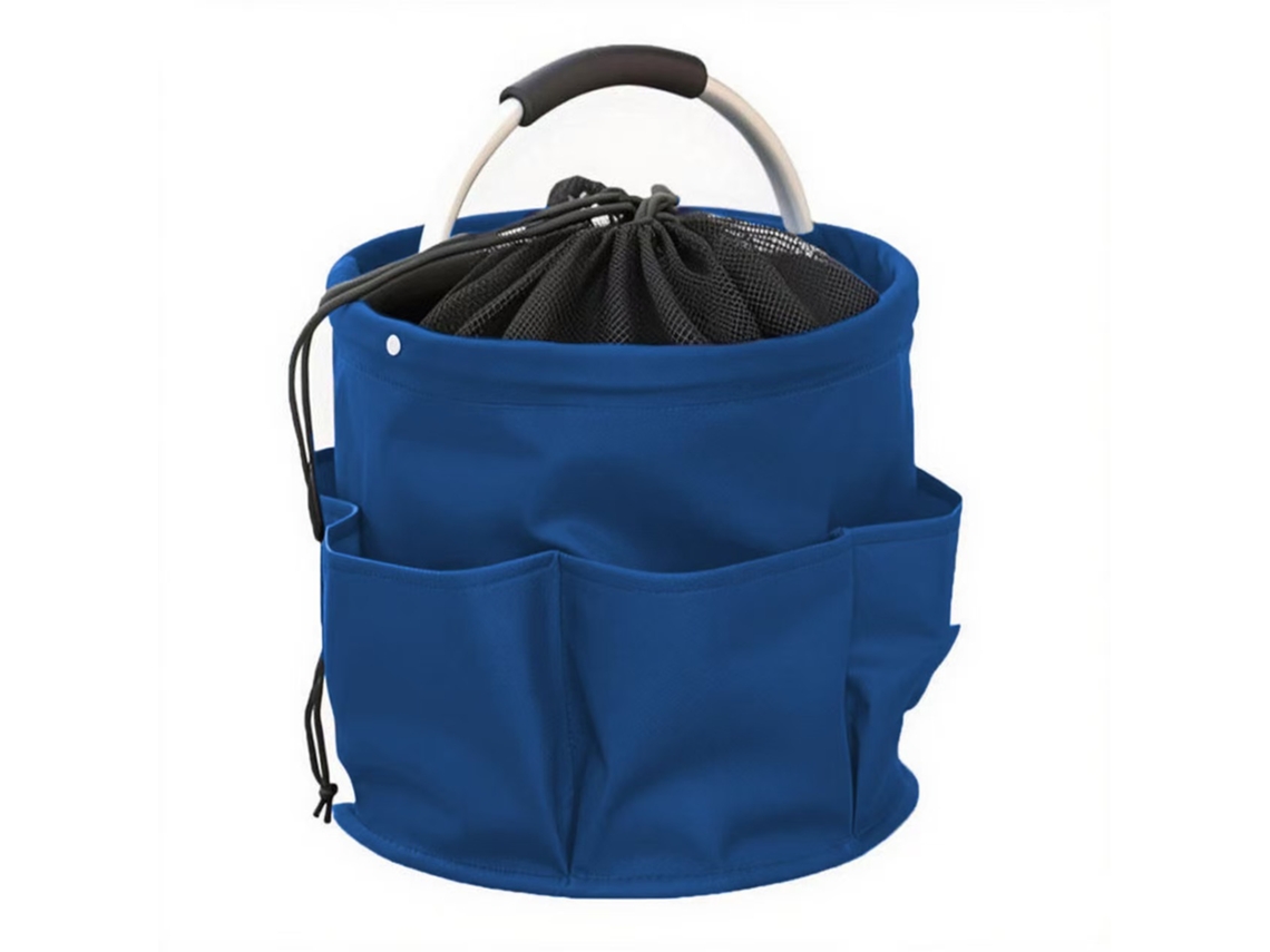 Cesta De Almacenamiento Plegable Y Portátil Para Camping, Picnics Y Organización De Herramientas (estilo Cordón / Azul) Czhhmart