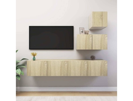 Conjunto 4 de muebles de salón VIDAXL roble Sonoma