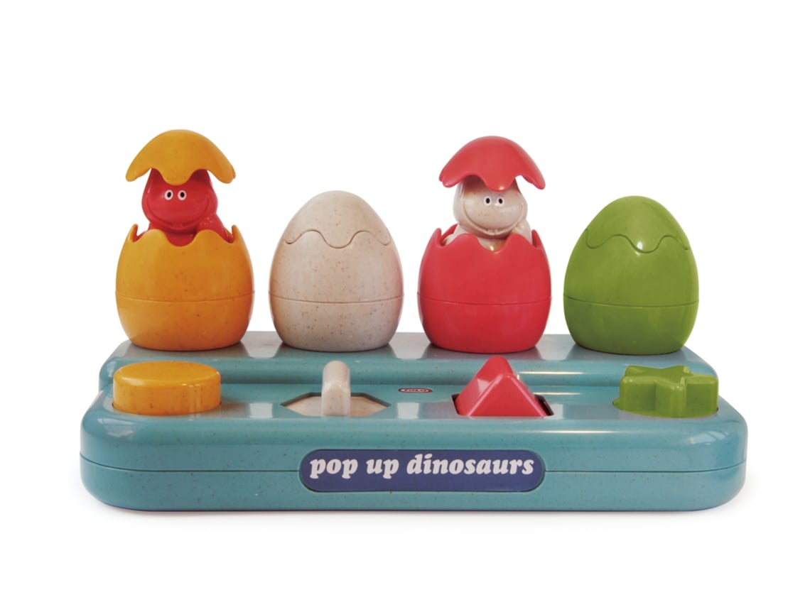 Juguete educativo y sostenible Tolo Toys Bio Pop Up Dinosaurios para niños de 1 a 2 años.