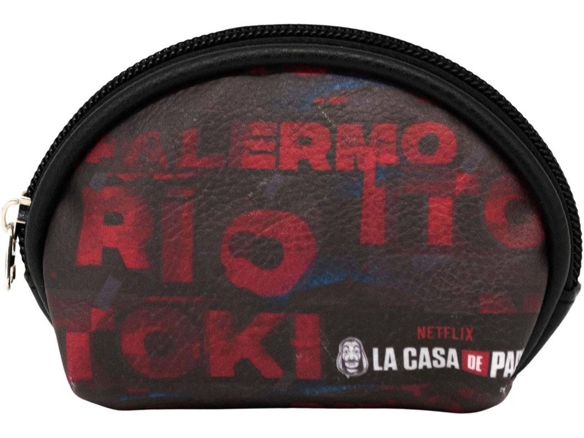 Monedero LA CASA DE PAPEL Cities Oval (Rojo - 9x11.5x4.5cm)