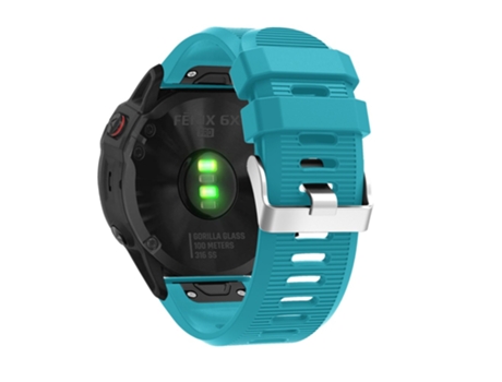 Correa de Silicona grano cruzado para Garmin Fenix 7X/6X Sapphire GPS/6X Pro/6X GPS/5X GPS/5X Plus - azul claro