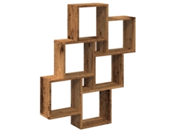 Maison Exclusive - Estante Cubo De Pared Madera Ingeniería Envejecida 78x15x93 Cm