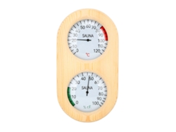 Termómetro Higrómetro De Madera 2 En 1 Para Sauna, 0-120 °c, 0-100 %. Montaje En Pared.
