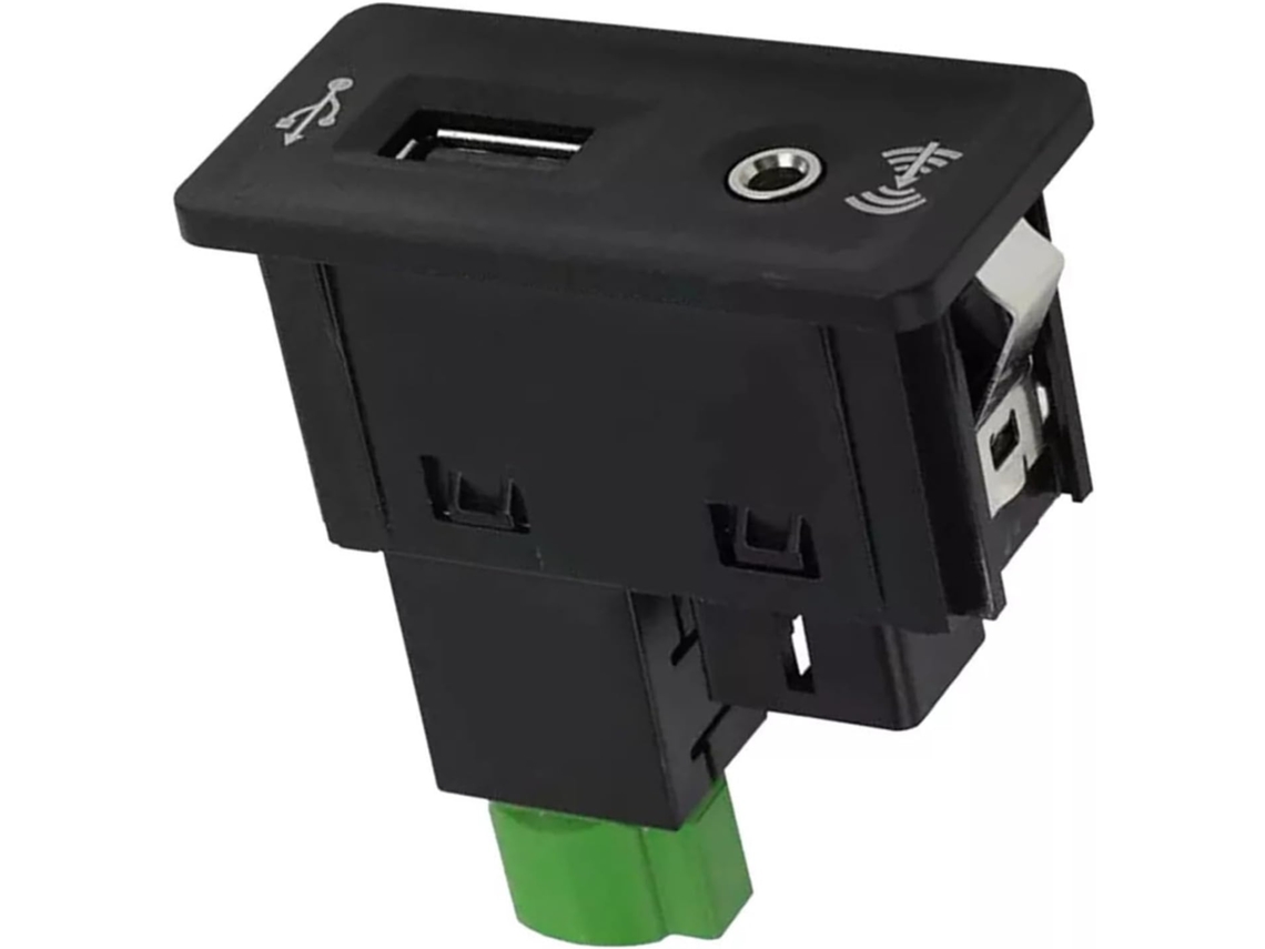 Adaptador De Conector Usb Aux Para Golf 7 Mk7, Oem 5q0035726e, Negro Y Verde.