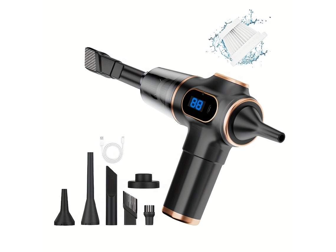 Aspiradora de mano inalámbrica Siurn HL278738 negra (36 V, 3 kPa)