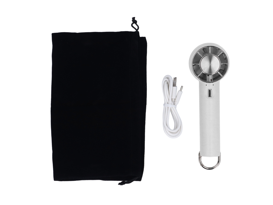 Ventilador Portátil Con Función De Bolsa De Hielo, 3 Velocidades, Usb, Blanco