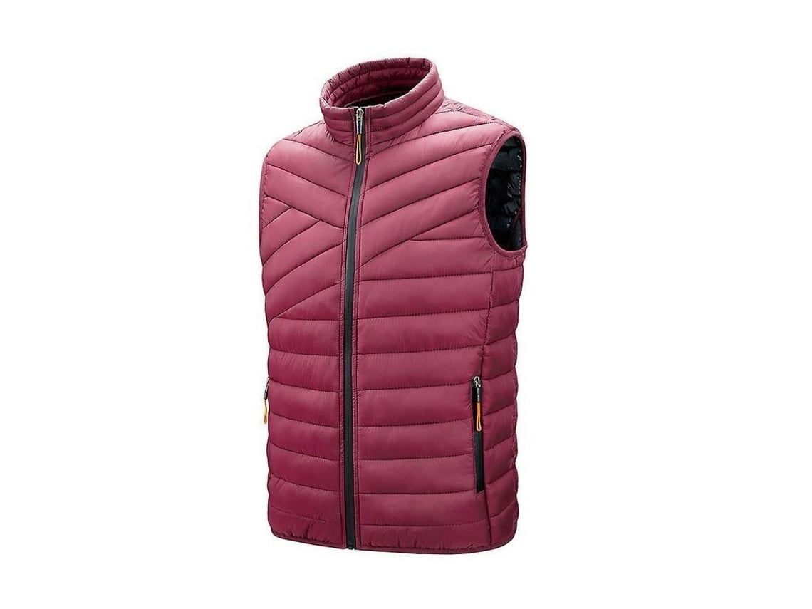 2026-14384-chaleco Sin Mangas Para Hombre Ligero Abrigado Con Plumón De Pato Blanco Ideal Para Invierno Xl Rojo