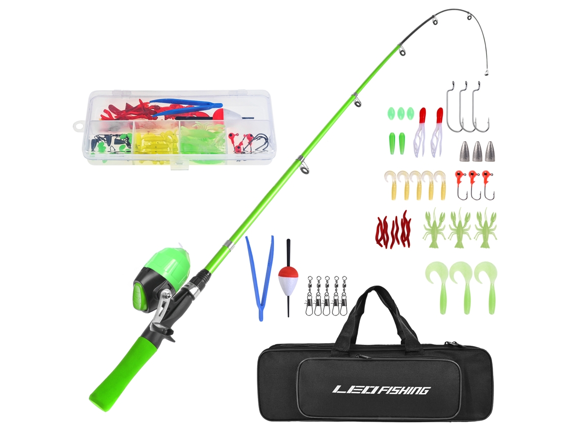 Kit De Pesca Para Niños Con Caña Telescópica Y Carrete De Pesca, Nivel Principiante, Accesorios Completos.