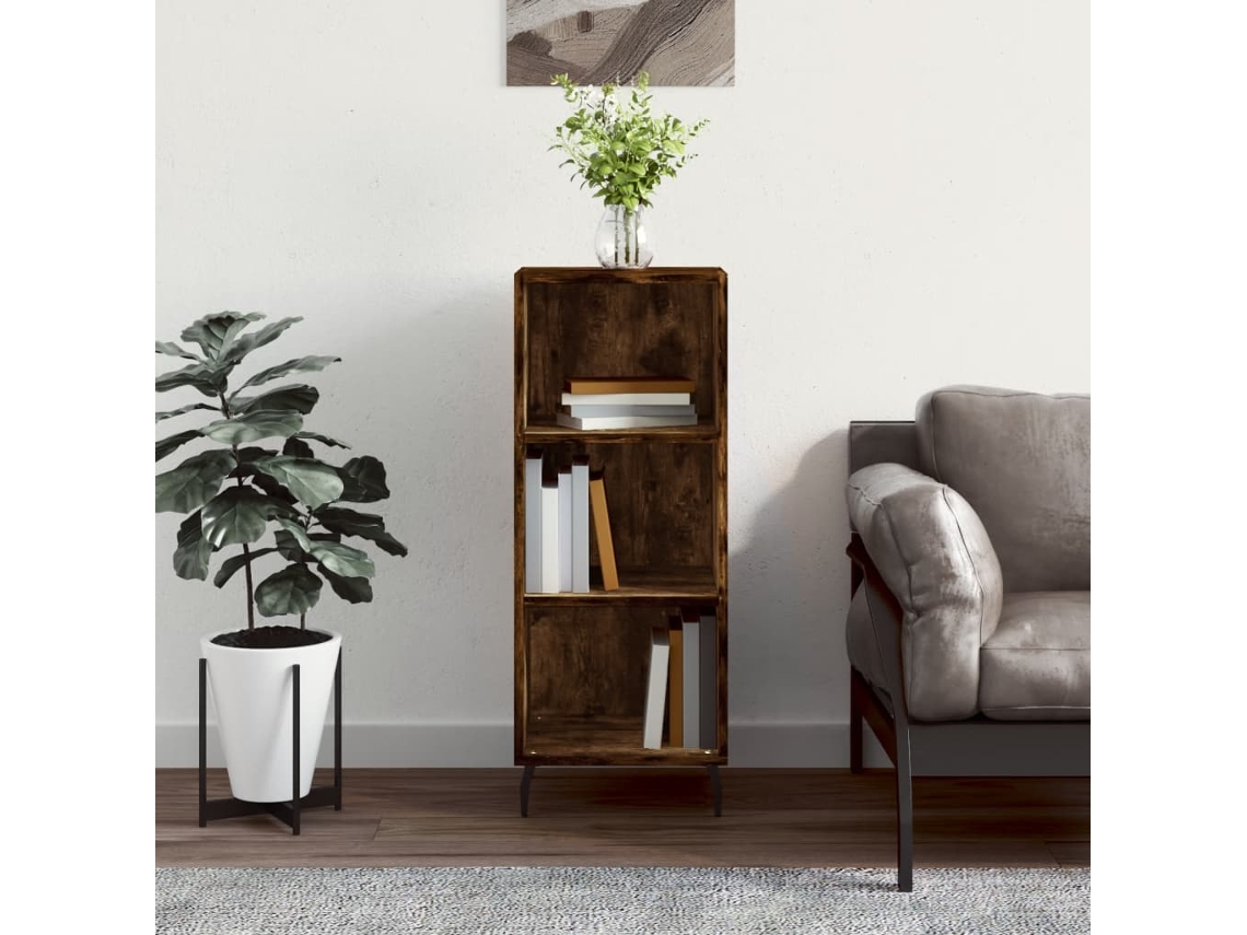 Aparador De Madera De Ingeniería Roble Ahumado 34,5x32,5x90 Cm