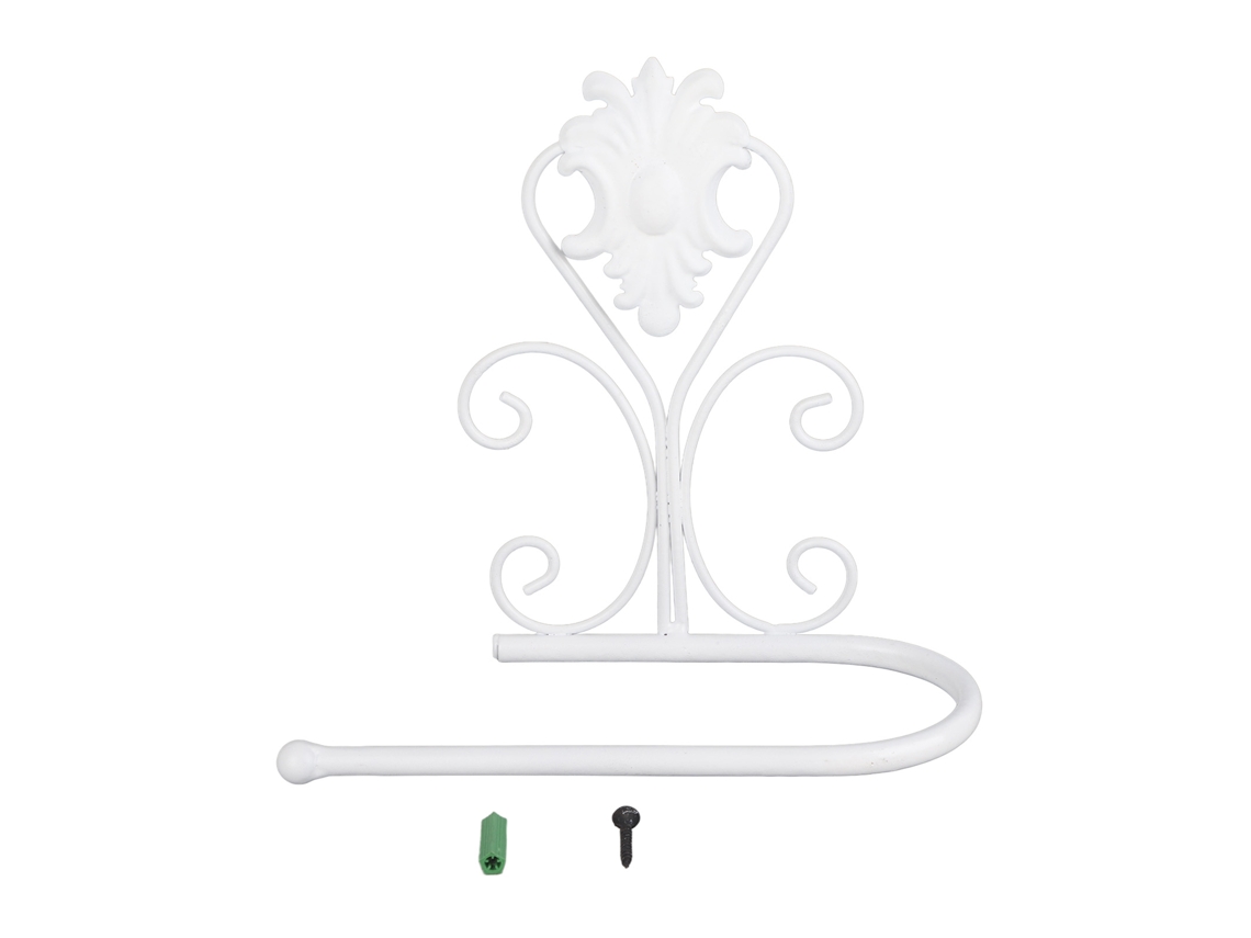 JILLIOPER Soporte de Papel de Cocina Montado en Pared Portarrollos de Baño Cocina (Blanco)