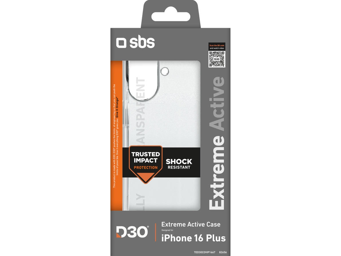 Funda SBS Extreme iPhone 16 Plus (Transparente)