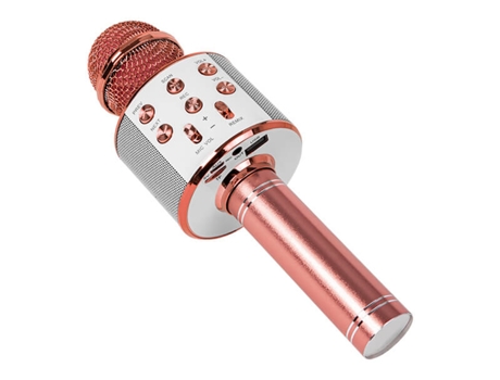 Micrófono Inalámbrico para Karaoke con Altavoz / Bluetooth / Mp3 Oro Rosa BLOW