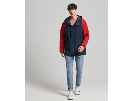 Abrigo para Hombre SUPERDRY (M - Azul)